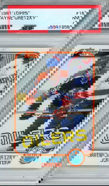 WAYNE GRETZKY 1981 Topps #16 PSA 7 NM