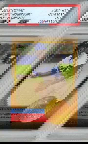 2012 TOPPS GOLDEN GREATS #GG-62 JACKIE ROBINSON CARD DODGERS PSA 10 LOW POP