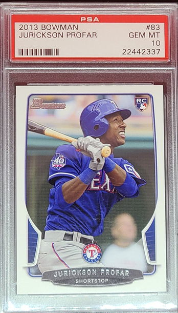 2013 Bowman #83 Jurickson Profar RC PSA Gem Mint 10