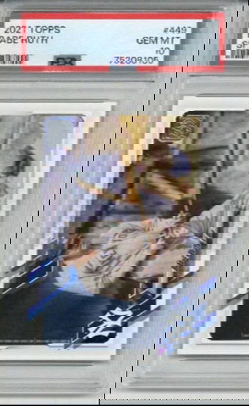 2022 TOPPS #449 BABE RUTH CARD NEW YORK YANKEES PSA 10 SP LOW POP