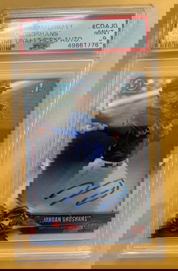 2018 bowman draft Jordan Groshans auto psa 9