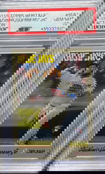 2019 Topps Heritage Vladimir Guerrero Jr. #504 Action PSA 10