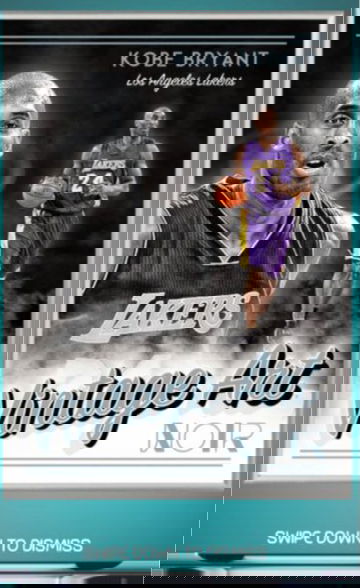 Panini Dunk Noir Vintage Art Kobe Bryant