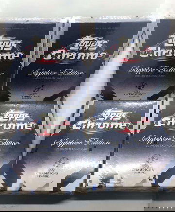 2019-20 UEFA Champions League Topps Chrome Sapphire 4 Sealed Boxes 