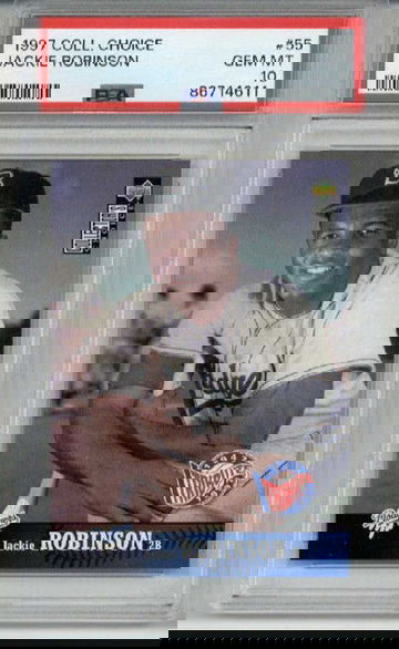 1997 UPPER DECK COLLECTOR'S CHOICE JACKIE ROBINSON CARD DODGERS PSA 10 LOW POP