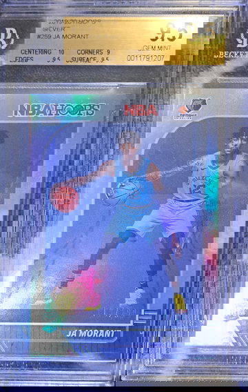 RARE 2019-20 NBA Hoops JA MORANT Silver Holo ROOKIE Serial #/199 Card #259 Memphis Grizzlies RC