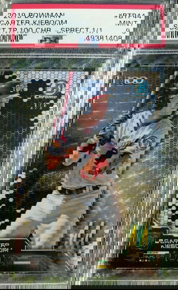 2019 Bowman Carter Kieboom Superfractor Top 100 1/1 PSA 9