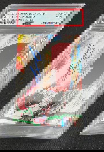 2020 Topps Inception Aristides Aquino Autograph Patch PSA 9