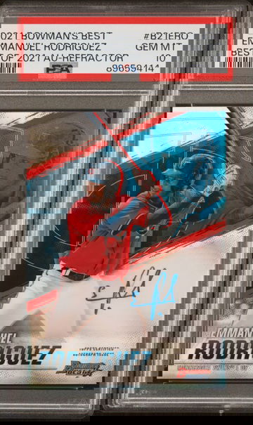 2021 Bowman’s Best Emmanuel Rodriguez  Refractor  Auto PSA 10 Twins B21-ERO