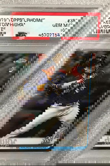 2019 Topps Chrome Update Keston Hiura PSA 10 RC #38