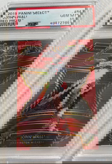 2019 Panini Select John Wall Red Prizm /199 POP 1 PSA 10