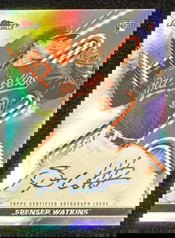 Spencer Watkins 2022 Topps Finest Rookie Auto