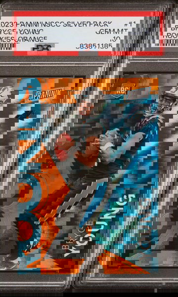 2023 PANINI NATIONAL SILVER PACKS BRYCE YOUNG #/199 ROOKIE RC ORANGE #1 PSA 10