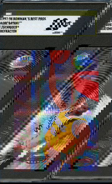 1997-98 Bowman's Best Techniques Atomic Refractor Kobe Bryant SGC 10 Pristine
