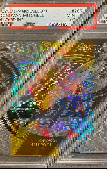 2018 Panini Select Courtside Gold Prizm # 1/10 PSA 9 MINT Donovan Mitchell