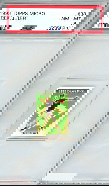 1993 TOPPS MICRO DEREK JETER #98 NY YANKEES MINI ROOKIE RC PSA 8 NM-MT