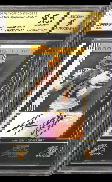 2005 #101 Aaron Rodgers Contenders Rookie Ticket Autograph RC Auto BGS 9.5