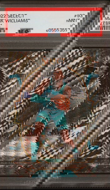 2022 Select Mark Williams Zebra Prizm RC case hit PSA 9 POP 2.