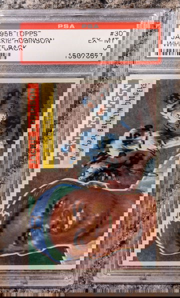 1956 Topps Jackie Robinson PSA 6 White Back PSA 6 Centered