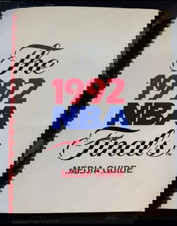 1992 NBA Finals Media Guide Chicago Bulls/ Portland Trailblazers Michael Jordan