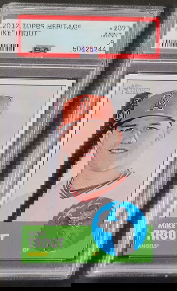 Mike Trout 2012 Topps Heritage PSA 9