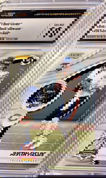 Justin Fields 2021 panini instant Rated Rookie CSG 10