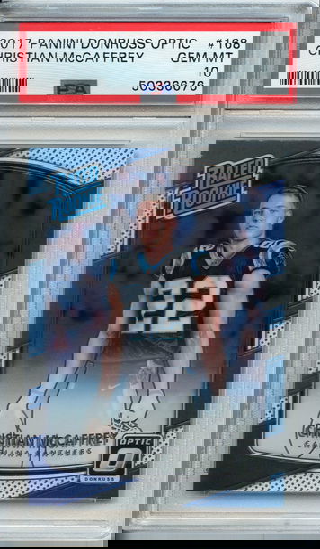 Christian McCaffrey 2017 Donruss Optic Rookie PSA 10 (676)