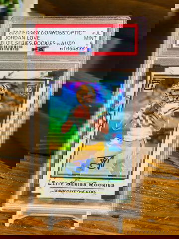 2020 Jordan Love RC Auto Optic Elite /25 PSA 9 Donruss Prizm Refractor Packers