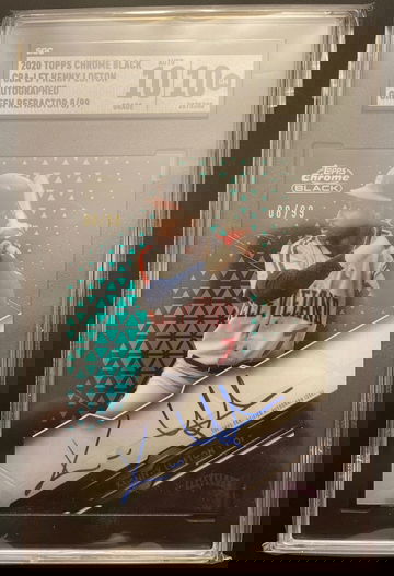 2020 Topps Chrome Black Kenny Lofton Auto Green Refractor /99 SGC 10