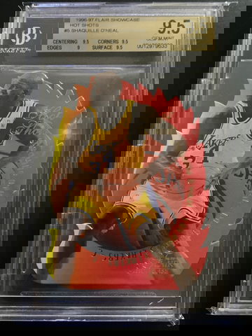 1996-97 Flair Showcase Hot Shots Shaquille O'Neal BGS 9.5