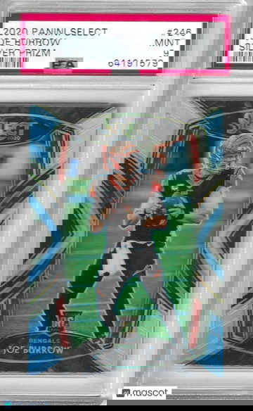 2020 Joe Burrow #246 Select Club Level Silver Prizm Rookie RC PSA 9