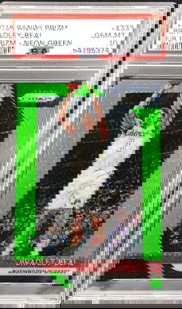 2018 Prizm Fastbreak Green /5 Bradley Beal Jersey #