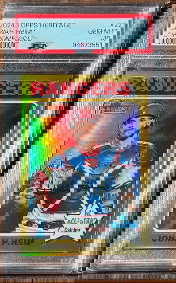 2024 Topps Heritage Jonah Heim Chrome Gold Refractor #5/5 PSA 10
