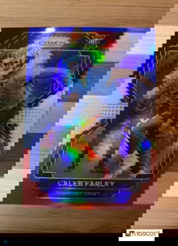 🔥CALEB FARLEY RC 2021 Panini Prizm Red White Blue Parallel #375 Rookie Titans