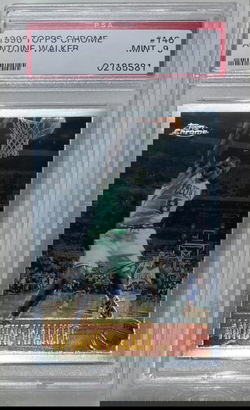 Antoine walker 2006-07 topps chrome rc rookie psa 9
