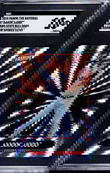 2018 Panini National Convention Rainbow Spokes 31/49 Aaron Judge SGC 10 GEM MT