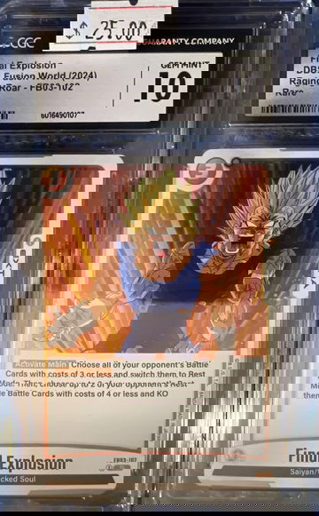 Final Explosion 2024 Bandai DBS Fusion World Raging Roar - FB03-102 Rare CGC 10 Gem Mint