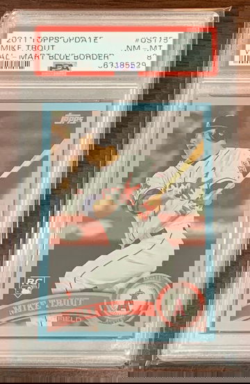 2011 Topps Update Mike Trout Walmart Blue PSA 8