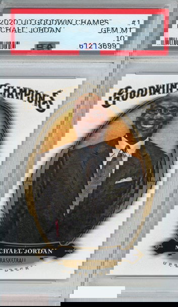 2020 UPPER DECK GOODWIN CHAMPIONS MICHAEL JORDAN #1 BULLS HOF PSA 10 GEM MT