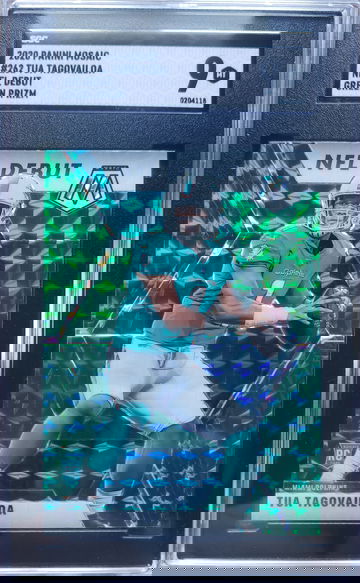 2020 Panini Mosaic Tua Tagovailoa NFL Debut #262 SGC 9 MT