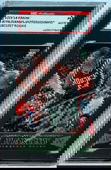 2013 Giannis Antetokounmpo Rookie Auto - Panini #194 SGC Auth Autograph