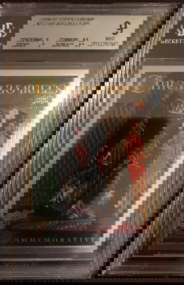 1996 Topps Chrome Chicago Bulls RB #72 BGS 9 Mint