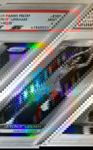 2018 Devonte Graham Silver Prizm #288 PSA 9  (Ships from Canada)