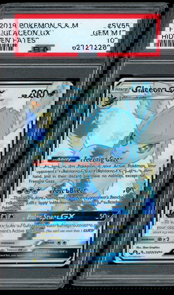 2019 Pokemon Hidden Fates SV55 Glaceon GX Full Art PSA 10 GEM MINT