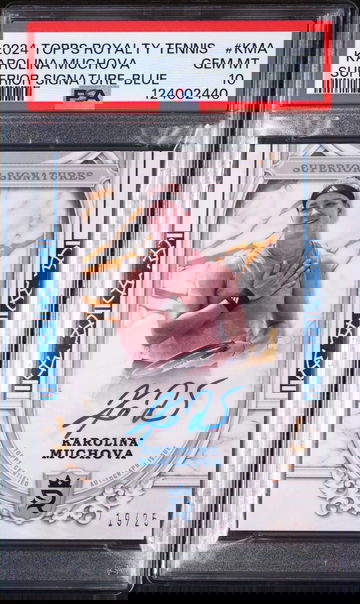 2024 Topps Royalty Tennis Superior Signatures Blue Karolina Muchova #KMA /25 PSA 10
