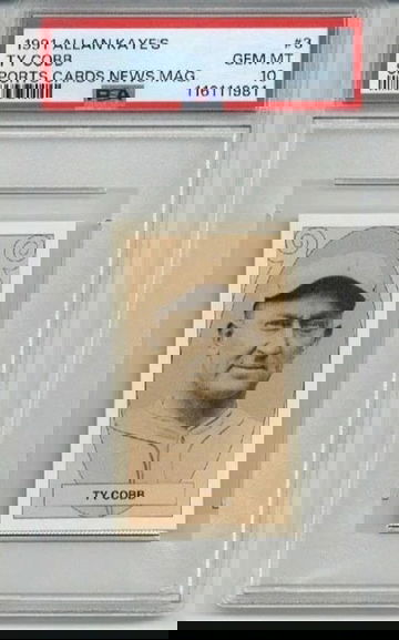 1991 ALLAN KAYE'S SPORTS CARDS NEWS MAGAZINE #3 TY COBB TIGERS PSA 10