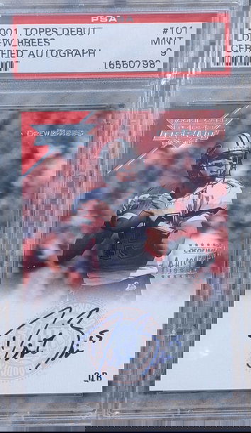 2001 Topps Debut Certified Autograph Drew Brees 049/499 #101