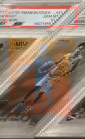 2019 panini hoops premium stock ja morant arriving now psa 10 rc rookie