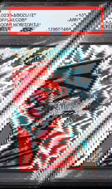 2023 Panini Absolute Kaboom! Horizontal Josh Jacobs #10 PSA 9