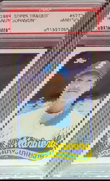 1989 Topps Traded #57T Randy Johnson PSA Mint 9